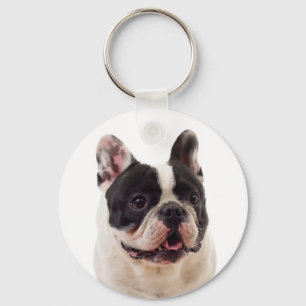 Süße Französische Bulldogge Mama Frenchie Papa Wel Schlüsselanhänger