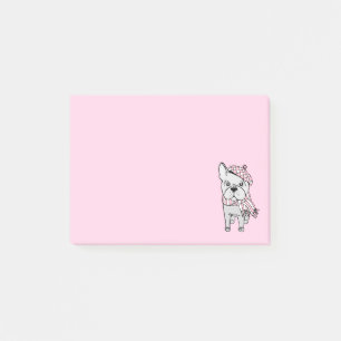 Süße Französische Bulldogge Post-it Klebezettel