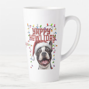 Süße Französische Bulldogge Weihnachtslichter Milchtasse