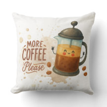 Süße Französische Presskaffee-Wurfkissen - Mehr Ka