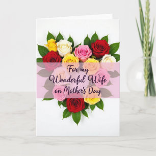 Süße Frau Rosen Muttertagskarte Karte