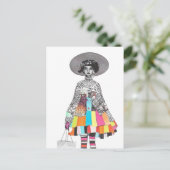 Süße Frauen Collage Postkarte (Stehend Vorderseite)