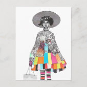 Süße Frauen Collage Postkarte (Vorderseite)