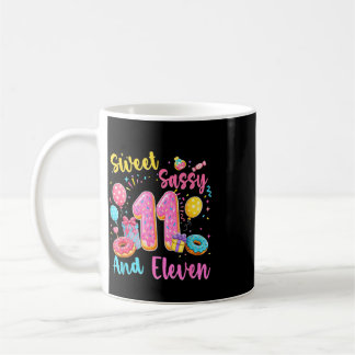 Süße freche und elf 11. Geburtstag süße Donut Kaffeetasse
