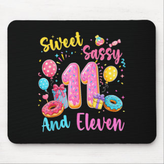 Süße freche und elf 11. Geburtstag süße Donut Mousepad