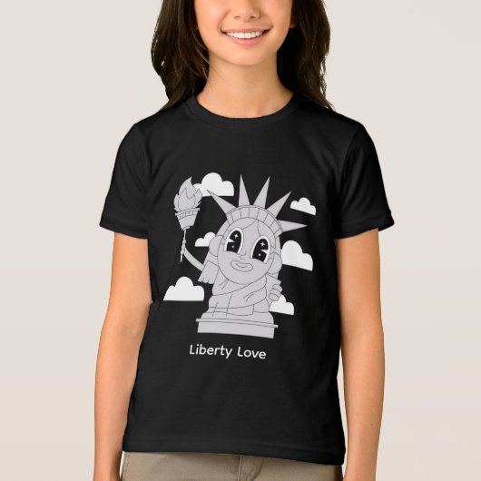 Süße Freiheitsstatue Tri-Blend Shirt (Vorderseite)