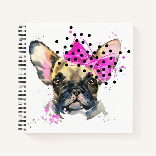 Süsse French Bull Dog Notizblock (Vorderseite)