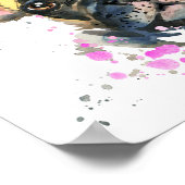 Süsse French Bull Dog Poster (Ecke)