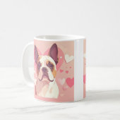 Süße French Bulldog Love Tasse (Vorderseite Links)