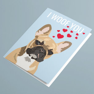 Süße Frenchie Valentinstagskarte Karte