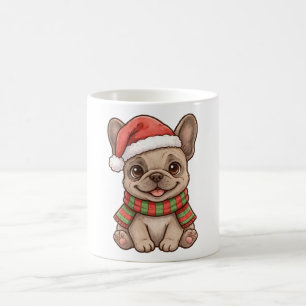 Süße Frenchie Weihnachtsmannmütze Weihnachts-Schal Kaffeetasse