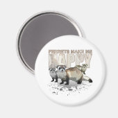 Süße Frettchen machen mich glücklich, lustiger Tie Magnet (Vorderseite/Rückseite)