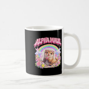 Süße Frettchen-Regenbogen-Blumen Lustige Geschenke Kaffeetasse