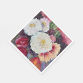 Süße Freude abstraktes Blumengemälde-Design Serviette (Ecke)