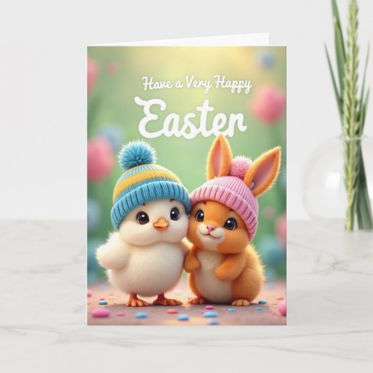 Süße Freunde Frühlingskarte Karte (Vorderseite)