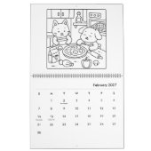 Süße Freunde Malen Kalender (Feb 2027)