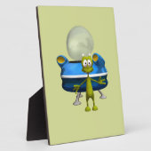 Süße freundliche Alien-UFO-Cartoon-Weltraum-Kunst Fotoplatte (Seite)