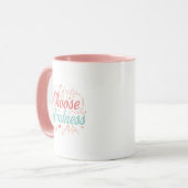 Süße Freundlichkeit zählt Typografie Tasse (Vorderseite Links)