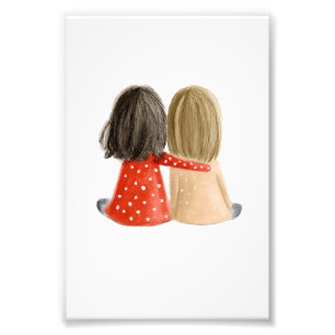 Süße Freundschaft Mini Print Wandkunst Fotodruck