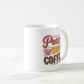 Süße Frieden Liebe Kaffee Wortkunst Kaffeetasse (VorderseiteRechts)