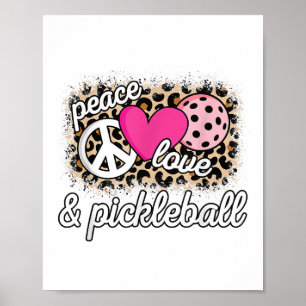 Süße Frieden Liebe Pickleball-Spielerin Lustiger P Poster