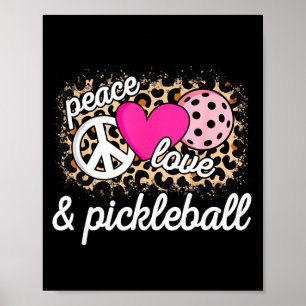 Süße Friedensliebe Pickleball-Spieler lustiger Pic Poster