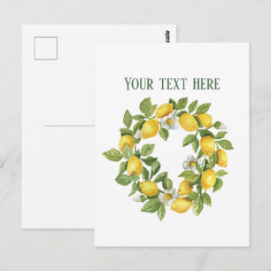 Süße frische Zitrone anpassbar  Postkarte