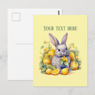 Süße frische Zitrone anpassbar Postkarte