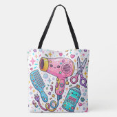 Süße Friseurstylingwerkzeuge Tasche (Rückseite)