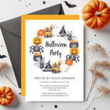 Süße Frohe Halloween-Illustrationsparty