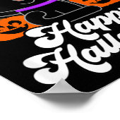 Süße Frohe Halloween-Schwarze Katze Poster (Ecke)