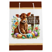 Süße frohe Ostern Kuh Mittlere Geschenktüte (Rückseite)