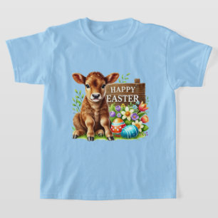Süße Frohe Ostern Unisex-Kinderkuh T-Shirt