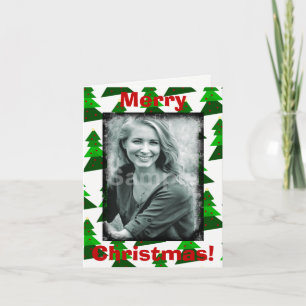 Süße Frohe Weihnachtsbäume Fügen Sie Ihr Foto hinz Feiertagskarte