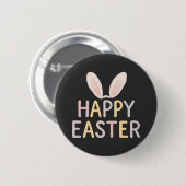 Süße Fröhliche Ostern Wasserfarbe Hasenohren Button (Vorne & Hinten)