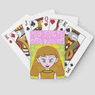Süße fröhliche pinkfarbene Geometrie Spielkarten