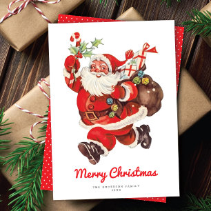 Süße fröhliche Santa Vintage Nicht-Foto-Weihnachts