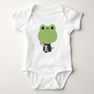 Süße Frosch-Barista Baby Strampler