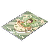 Süße Frosch-Coffee-Tale-Design Notizblock (Linke Seite)