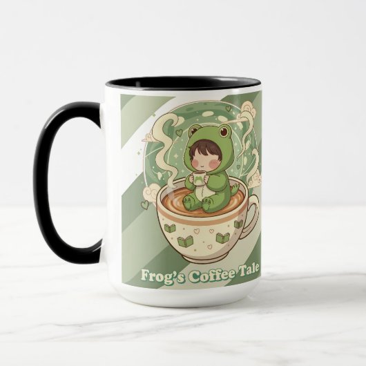 Süße Frosch-Coffee-Tale-Design Tasse (Links)