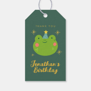 Süße Frosch-Geburtstags-Dankeschön Geschenkanhänger