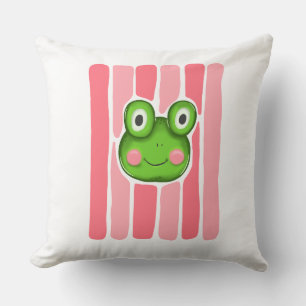 Süße Frosch-Grafik-Wurfkissenbezug Kissen