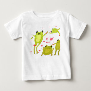 Süße Frosch-Illustration Baby T-shirt