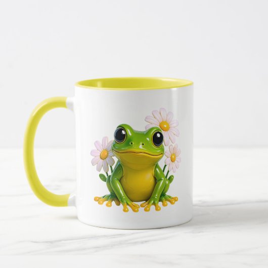 Süße Frosch-Illustration Tasse (Links)