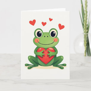 Süße Frosch-Liebes-Herz-Karte Karte