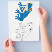 Süße Frosch-Malvorlage Flyer (Hand)