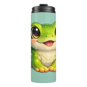 Süße Frosch mit großen Augen Kawaii-Tierdesign Thermosbecher