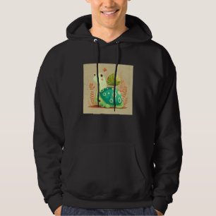 Süße Frosch-Schnecken-Illustration Schalen Freunde Hoodie