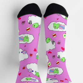 Süße Frosch Valentinstag Crew Socken