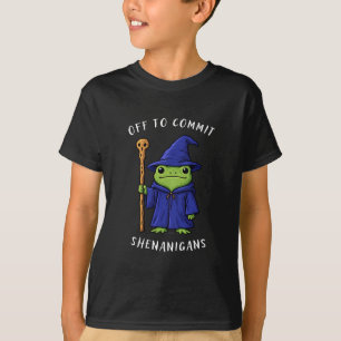Süße Frosch-Zauberer-Fantasy-Illustration T-Shirt
